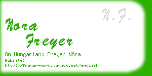 nora freyer business card