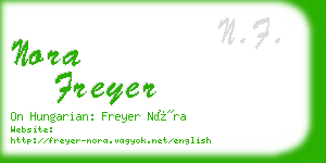 nora freyer business card